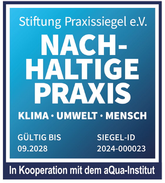 siegel nachhaltige praxis